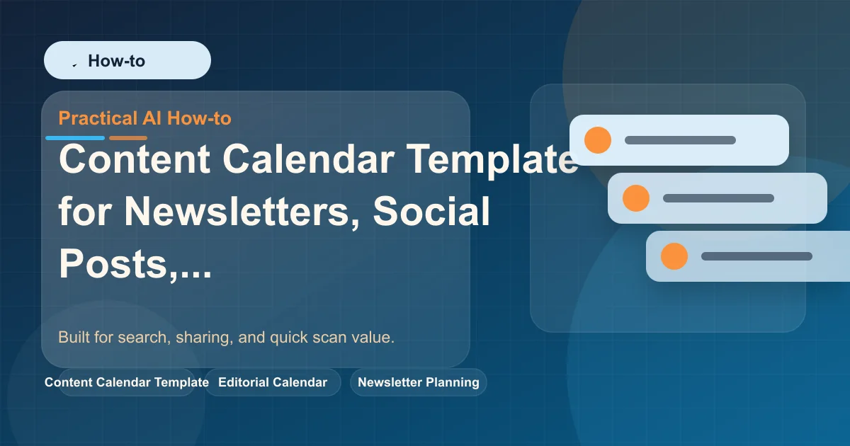 Content Calendar Template for Newsletters, Social Posts, and Lead Magnets featured image