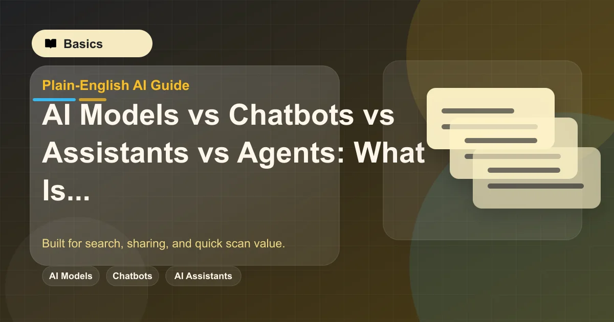 AI Models vs Chatbots vs Assistants vs Agents: What Is the Difference? featured image