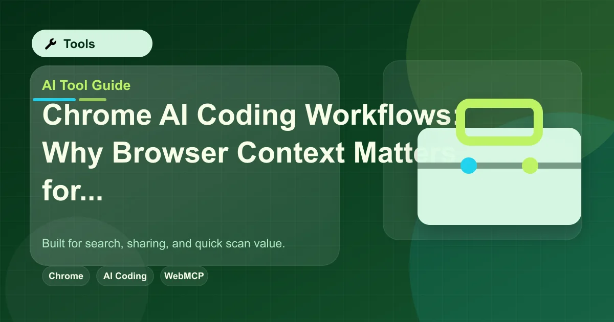 Chrome AI Coding Workflows: Why Browser Context Matters for Agents featured image