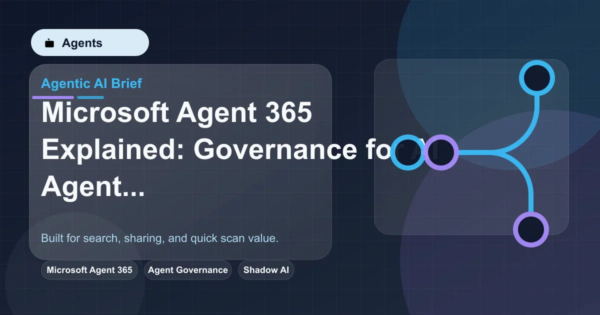 Microsoft Agent 365 Explained: Governance for AI Agent Sprawl featured image