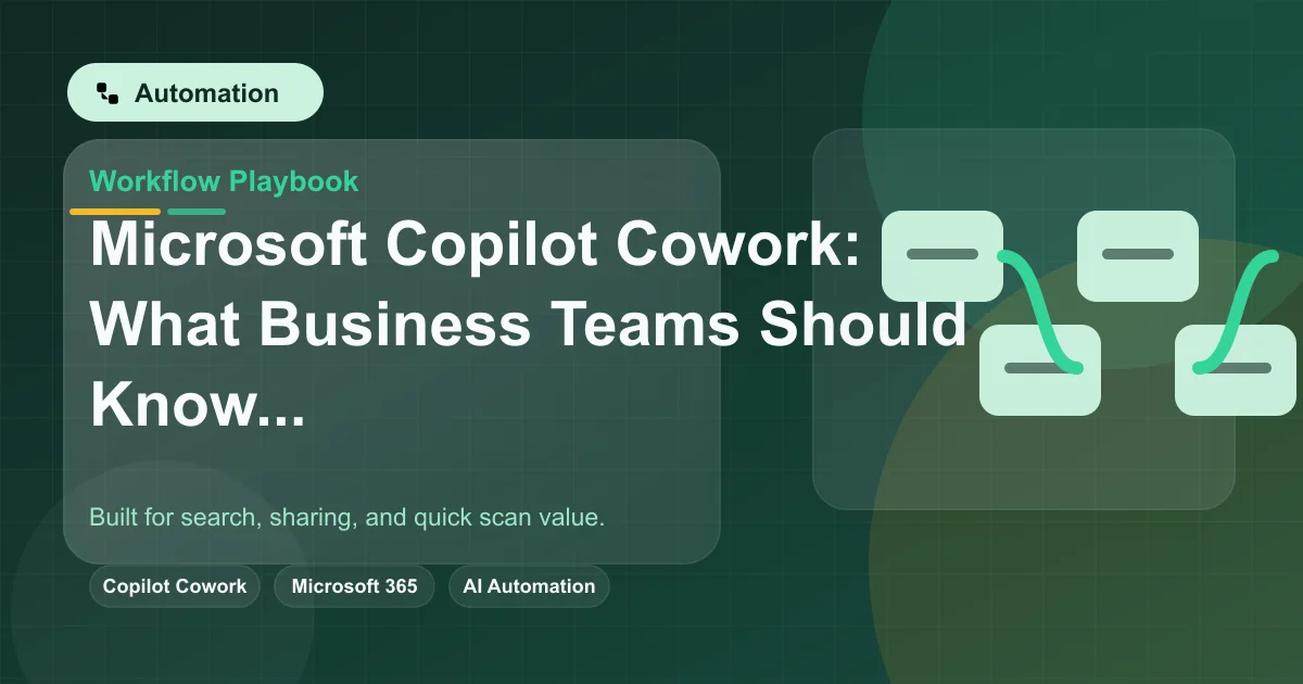 Microsoft Copilot Cowork: What Business Teams Should Know About Skills, Plugins, and Mobile Delegation featured image