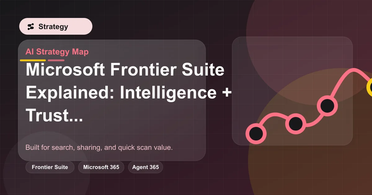 Microsoft Frontier Suite Explained: Intelligence + Trust for Enterprise AI Adoption featured image