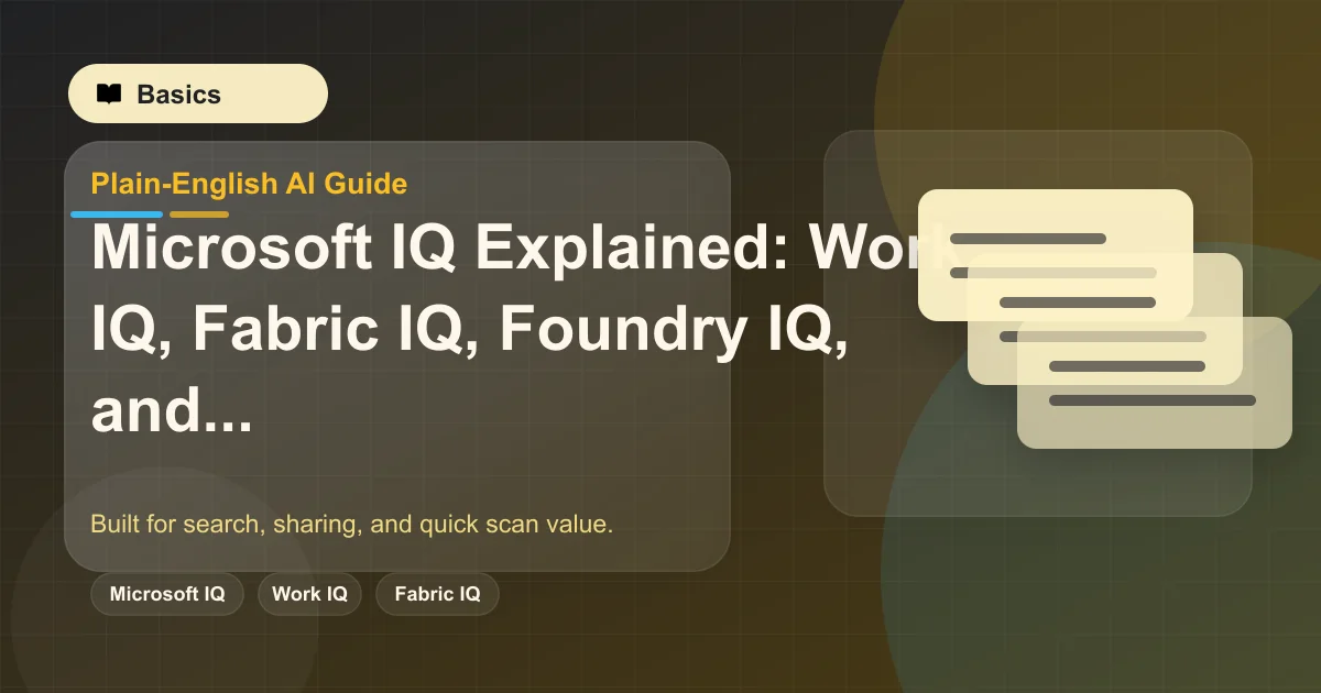 Microsoft IQ Explained: Work IQ, Fabric IQ, Foundry IQ, and Web IQ featured image