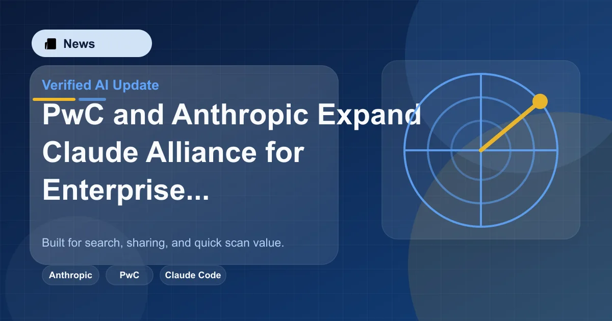PwC and Anthropic Expand Claude Alliance for Enterprise AI Agents featured image