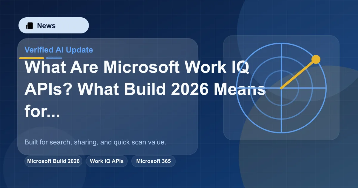 What Are Microsoft Work IQ APIs? What Build 2026 Means for Enterprise Agents featured image