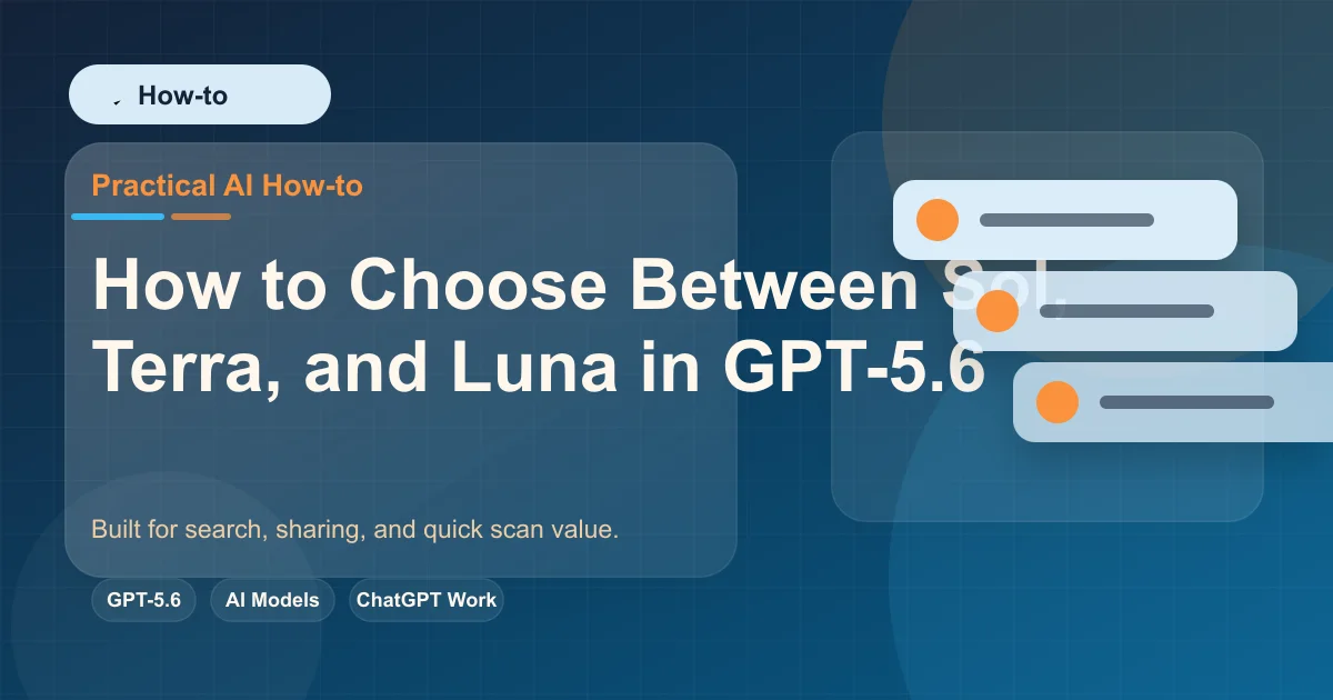 How to Choose Between Sol, Terra, and Luna in GPT-5.6 featured image
